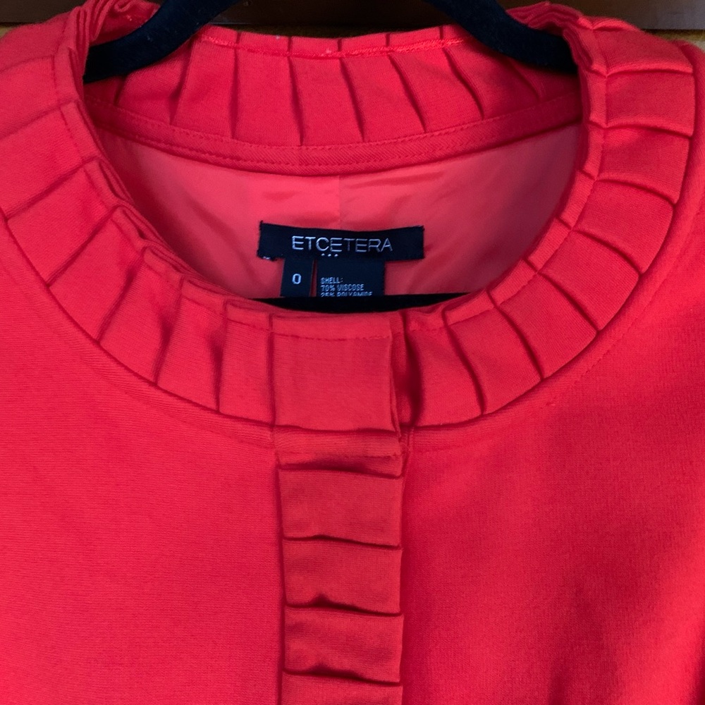 Etcetera Impulses - Snap Front Short Jacket. Red … - image 3